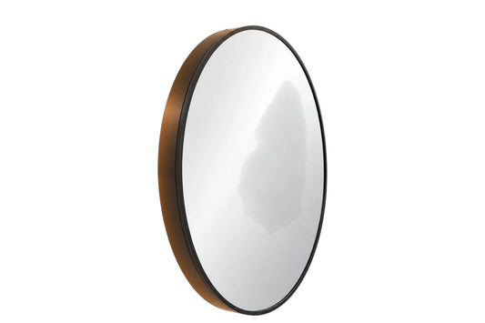 Simonez Modern Round Wall Mirror with Slim Black Frame