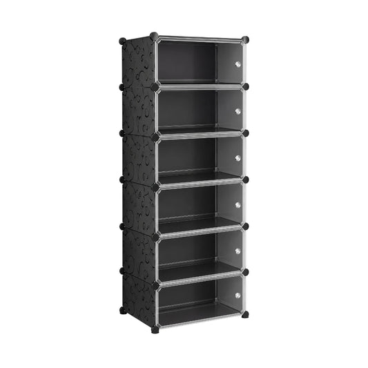 Simonez Modular 6-Tier Shoe Storage Organizer Cabinet with Doors