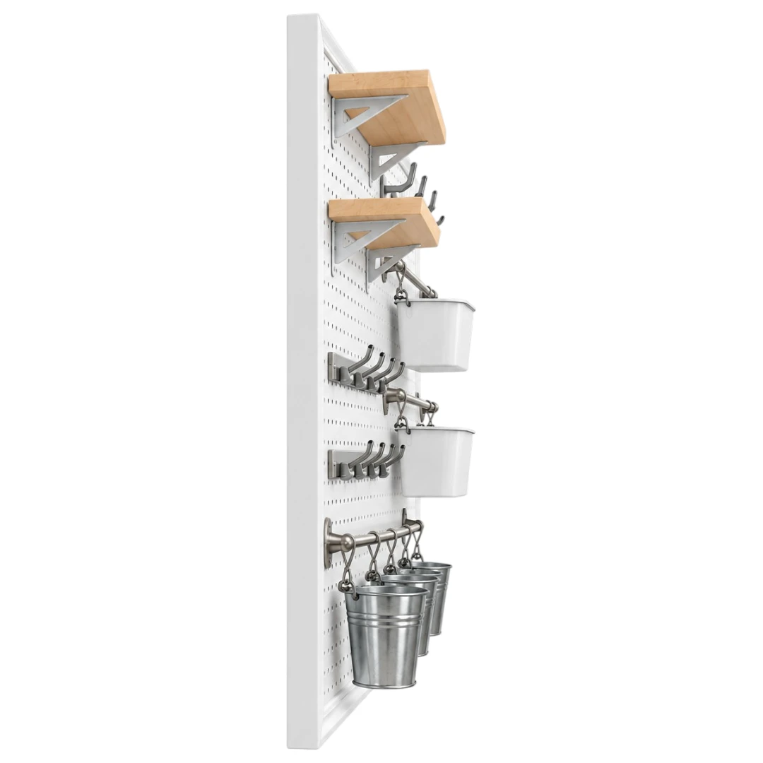 Simonez Wall Organization White Pegboard Wall Storage Organizer