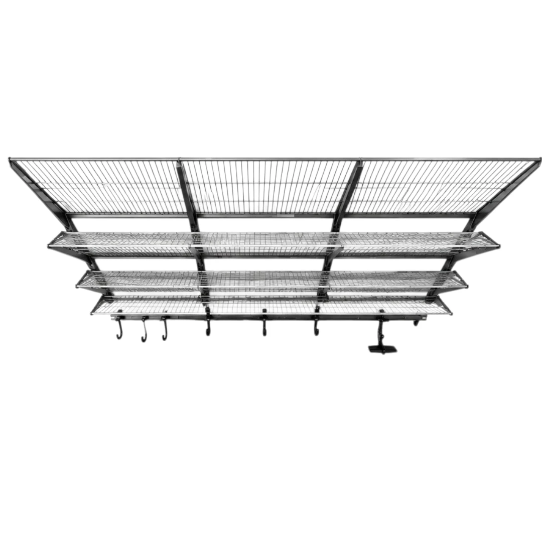 Simonez Wall Organization 5-Tier Wire Wall Storage Shelf with Hooks