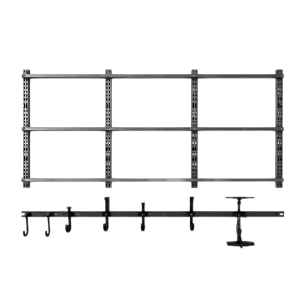Simonez Wall Organization 5-Tier Wire Wall Storage Shelf with Hooks