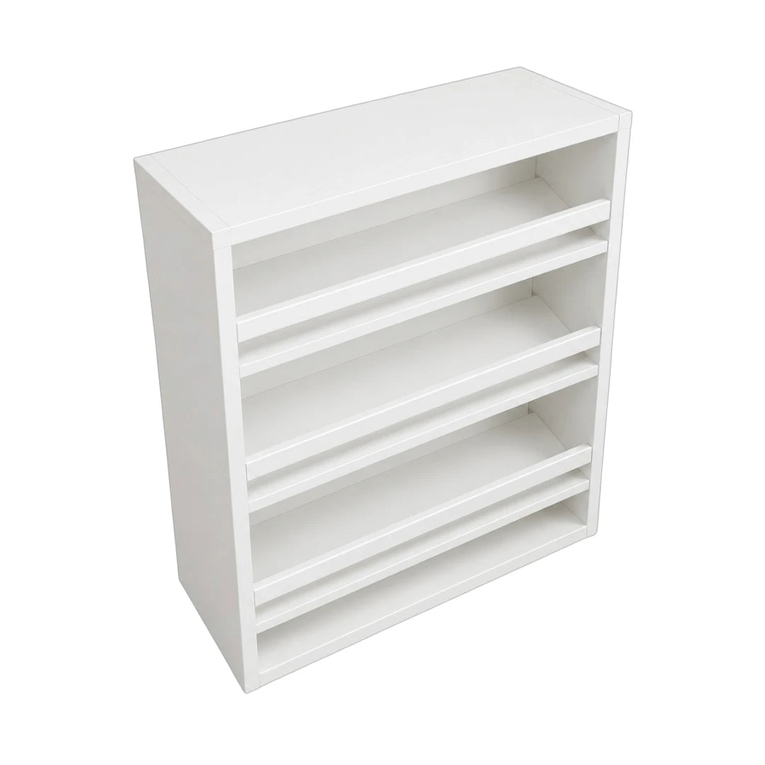 Simonez 5-Tier White Wooden Shoe Storage Rack Organizer Cabinet