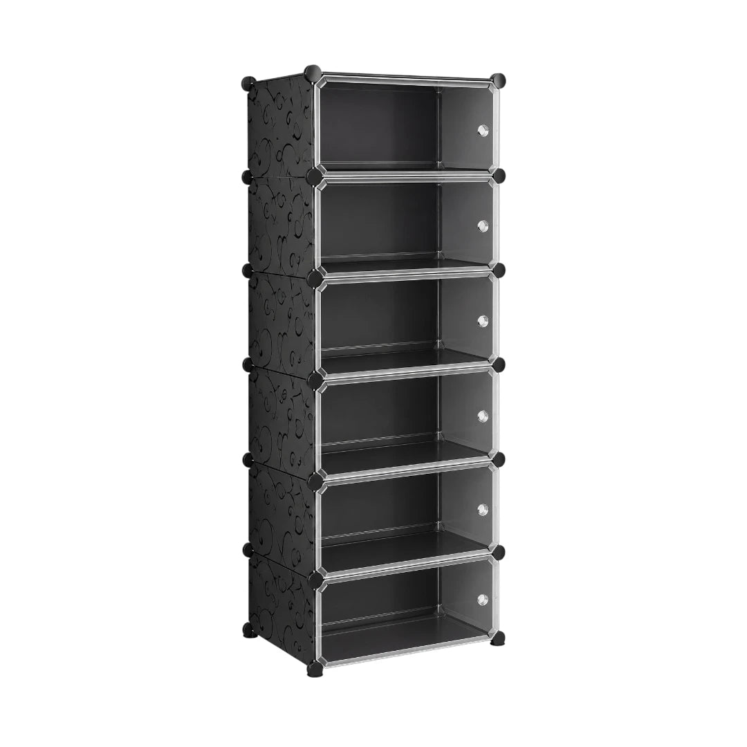 Simonez Modular 6-Tier Shoe Storage Organizer Cabinet with Doors
