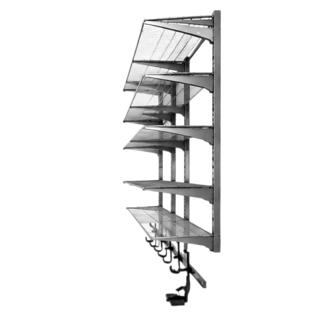 Simonez Wall Organization 5-Tier Wire Wall Storage Shelf with Hooks
