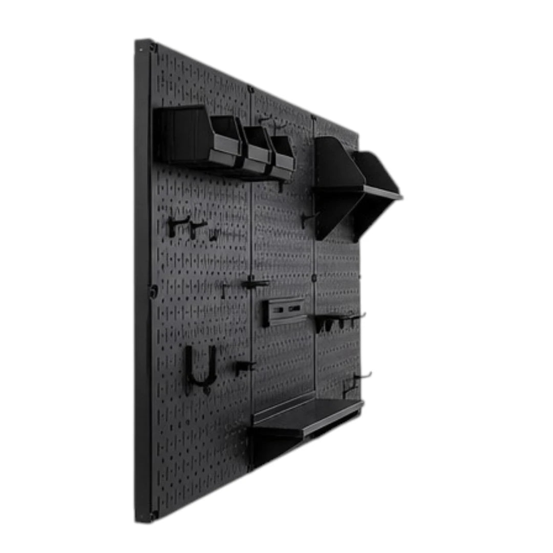 Simonez Wall Organization Black Metal Pegboard Wall Storage Organizer