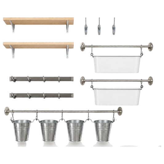 Simonez Wall Organization White Pegboard Wall Storage Organizer