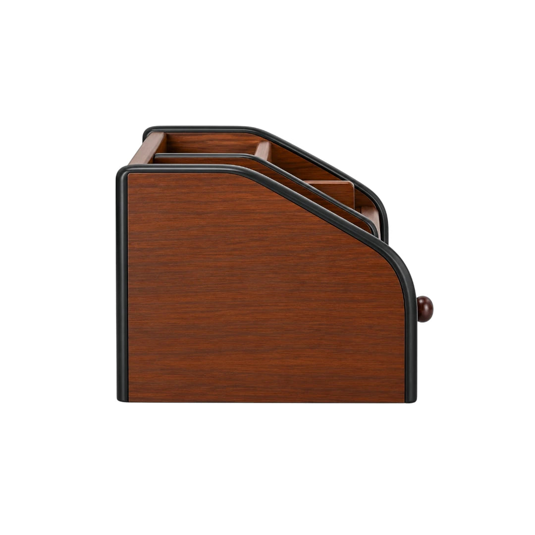 Simonez Wooden Desktop Organizer with Drawers and Multiple Compartments