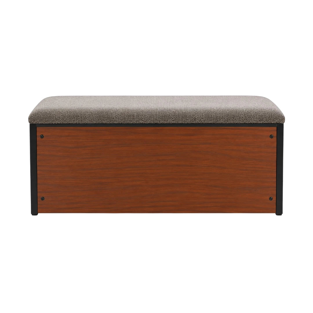 Simonez Wooden Shoe Storage Bench with Cushion Cabinet Doors